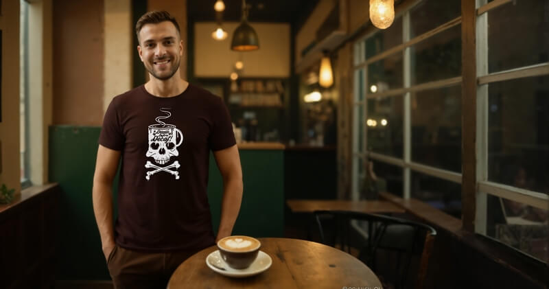 Pánské tričko káva